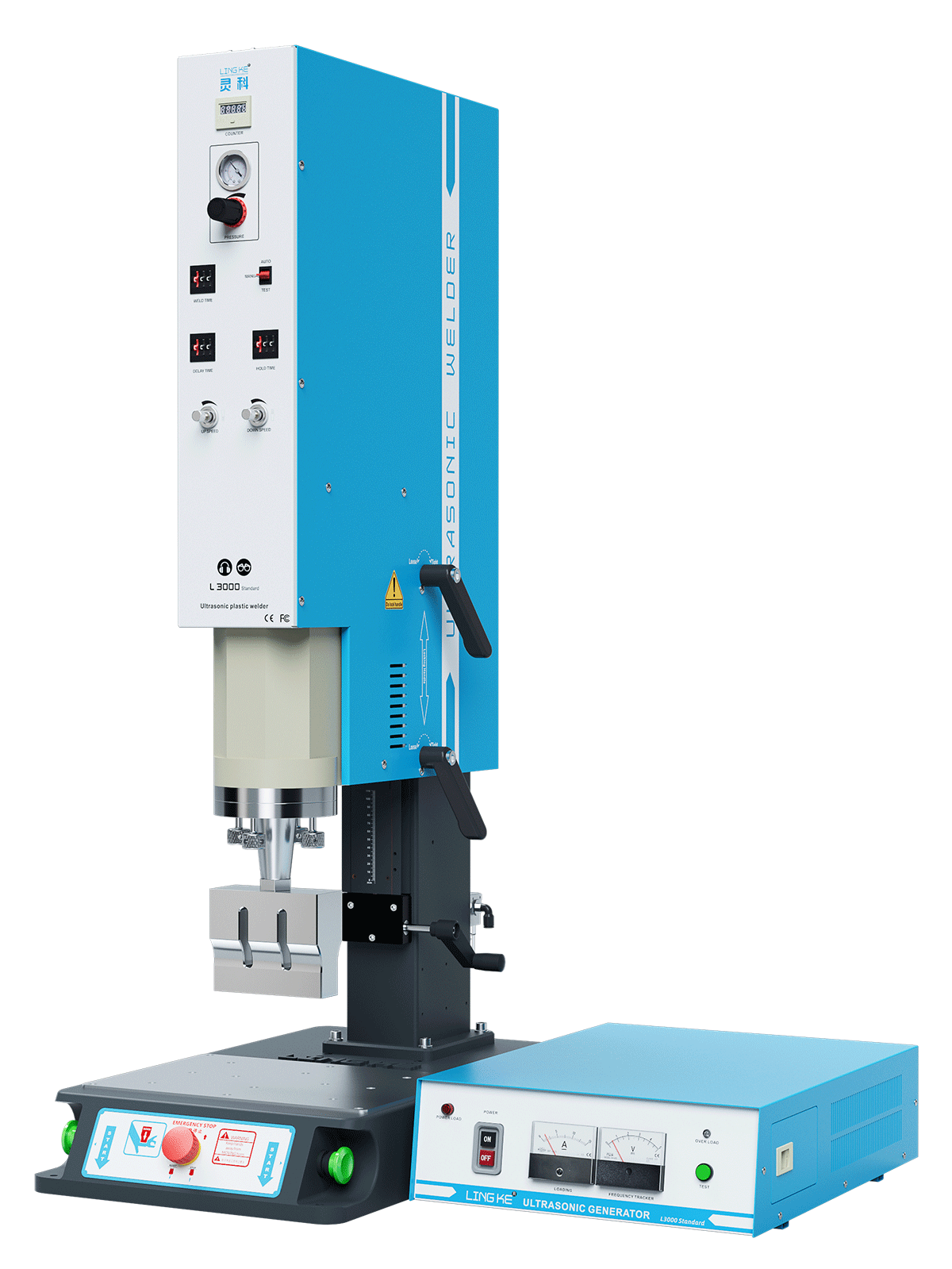 靈科超聲波塑料焊接機 方立柱 20kHz-2000/2600W L3000 Standard 模擬
